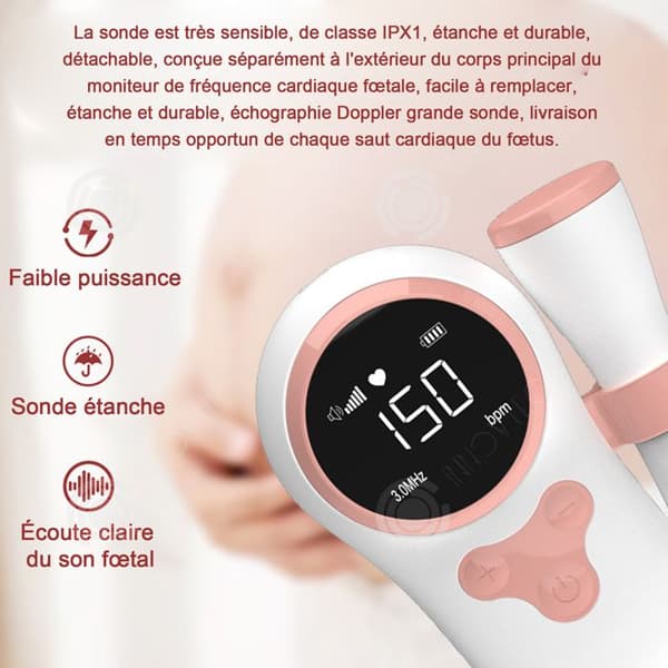 INN Intelligent Noise Reduction Baby Detection Instrument IPX5 Portable Sensitive OLE Intelligent Display Detector