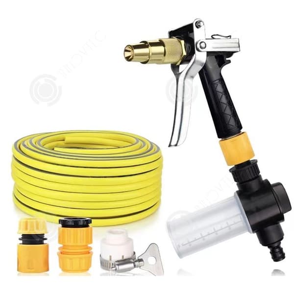 INN Expanderbar trädgårdsslang 30m ABS Flexibel Magic Hose Anti-Leak Lätt och lätt att förvara Expanderbar trädgårdsslang Gul
