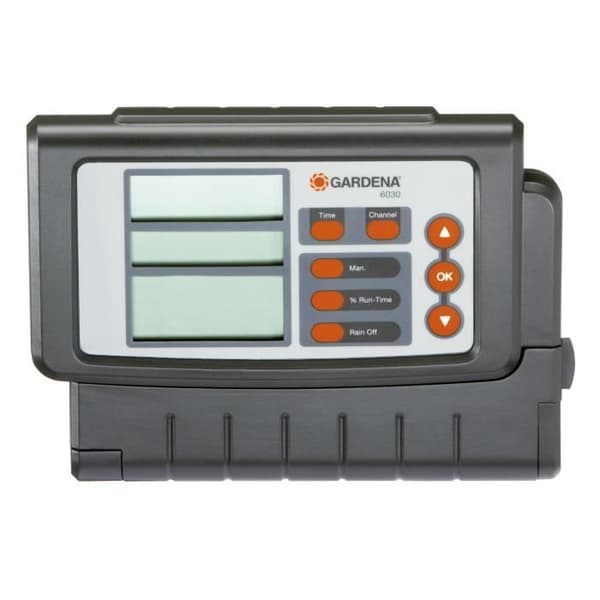 GARDENA Timer 6030 Classic – LCD-display – Centraliserat system – Inomhushus – Anslutning till 230V – (1284-20)