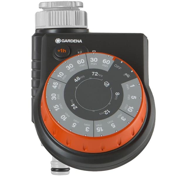 GARDENA Easy Water Timer – Drejeknap – 9V batteri medfølger ikke – Maks. tryk 12 bar – Vandtæt – (1887-20)