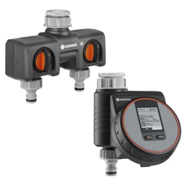 Timer-sæt - GARDENA - Flex 1890 + 2-kreds-vælger 8193 - Havevanding - 2 års garanti
