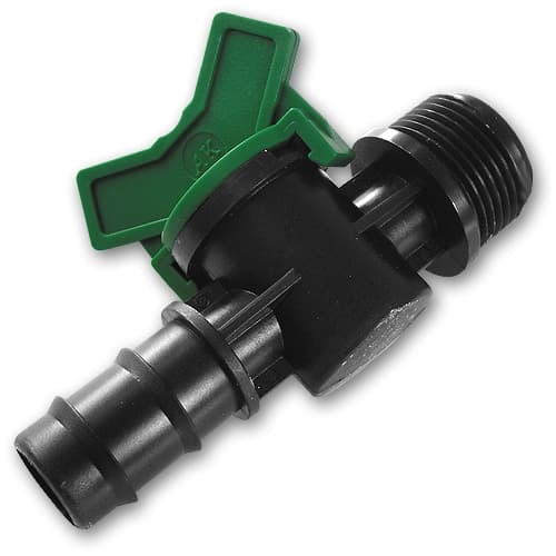 Sæt med 20 produkter. Ventil, 3/4" udvendigt gevind, 20 mm slange modhage
