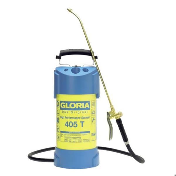 GLORIA - 405 T - 5L högpresterande stålspruta med mässingsmunstycke och lans