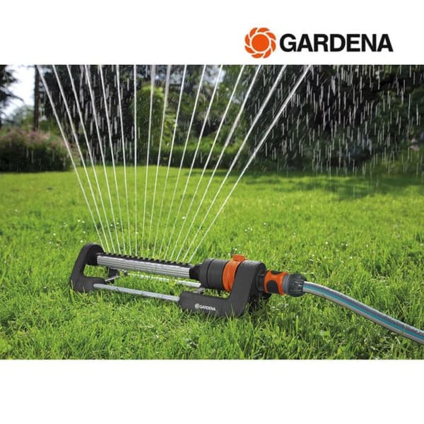 Aqua M oscillerande sprinkler - GARDENA - Yta 250m² - Räckvidd max 18m - UV- och frostbeständig - 5 års garanti
