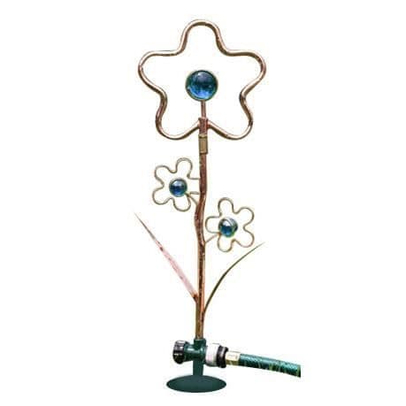 Rotere metallvanningssprøyte blomstermotiv vintage - SUAN - Messing - Blå/Kobber - 16 cm x 61 cm