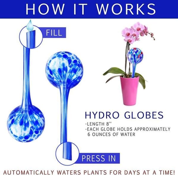 Hydro Globes Mini automatiska bevattningslampor, Deluxe 2-delad set