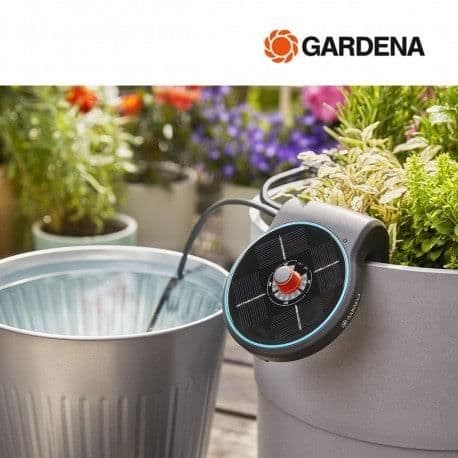 Automatiskt bevattningssystem - GARDENA - AquaBloom - Solar - Svart - 13300-20