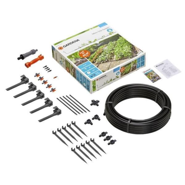 Komplett droppbevattningssats för rabatter och grönsaksträdgårdar - GARDENA - Micro-Drip® - Bevattning 40m²