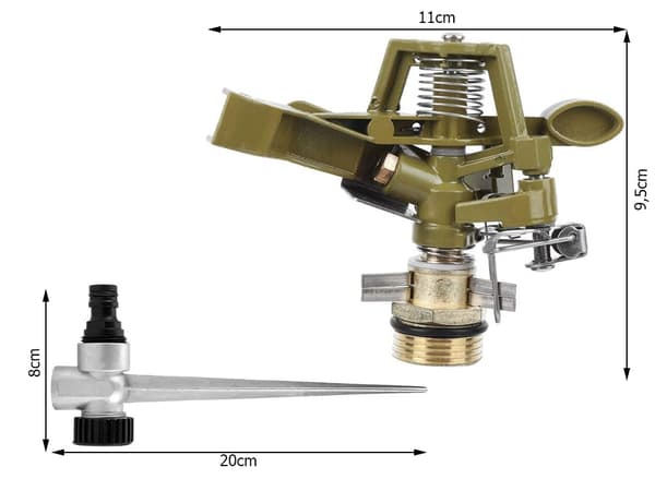 Gräs sprinkler - Bevattningssystem - Pulserande 360°