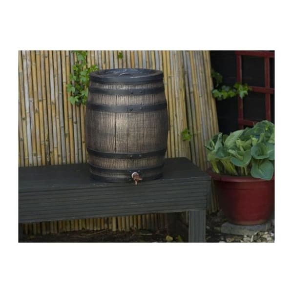 Fatformad vattenuppsamlare - NATURE - I rotationsgjuten PE - 120 liter - Inkluderar tillbehör