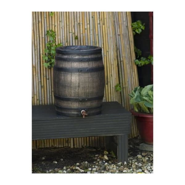 Fatformad vattenuppsamlare - NATURE - I rotationsgjuten PE - 120 liter - Inkluderar tillbehör