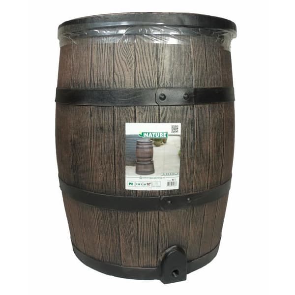 Fatformad vattenuppsamlare - NATURE - I rotationsgjuten PE - 120 liter - Inkluderar tillbehör