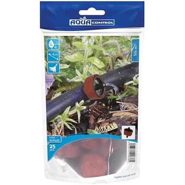 Droppare - AQUA CONTROL - Paket om 10 - Självrengörande - Flöde 4 l/h - Färg blå/svart