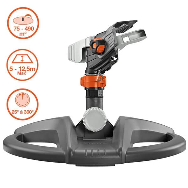 GARDENA Premium slädekanonsprinkler – Justerbar räckvidd max 12,5m – Max yta 490m² – För XL trädgård 5 års garanti