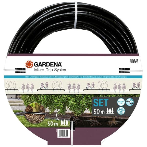 Initieringssats - GARDENA - 50 m slang med inbyggda droppar och ändlock