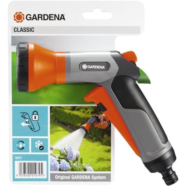 Klassisk GARDENA multijet bevattningspistol - Dimstråle - Justerbar flödeshastighet - 5 års garanti