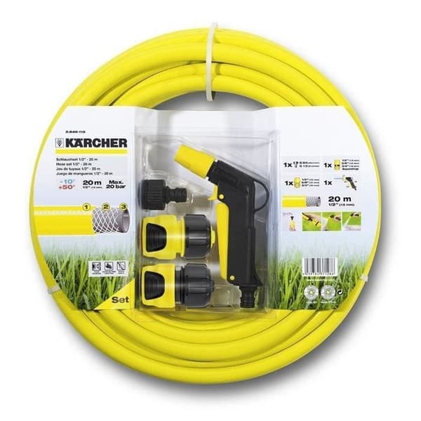 Trädgårdsbevattningsset - KARCHER - 20m 13mm - Pistol och beslag ingår
