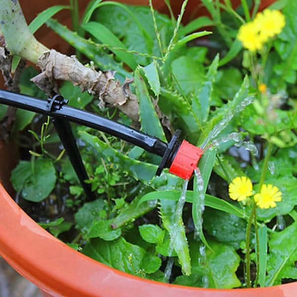 100 stk drypvanding, justerbart automatisk drypvandingssystem, drypslange, mikrosprinklere, emitter-dråber til planter