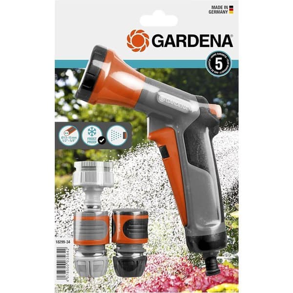 Gardena Classic sprutpistol med kopplingar 13 mm (1/2") och 15 mm (5/8") 5 delar