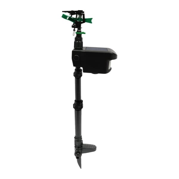 Solart dyrafskrækkende sprinkler, bevægelsesaktiveret sensor, vandtæt design,sort