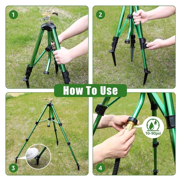 OBOSOE PULSE SPRINKLER TRIPOD,rädgårdsbevattning Sprinkler med stativ