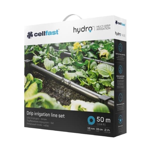 Droppbevattningssystem 50 m slang Cellfast Hydro