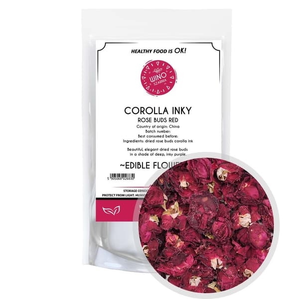 Red Rose Buds Corolla Ink - 50g syötäviä kukkia