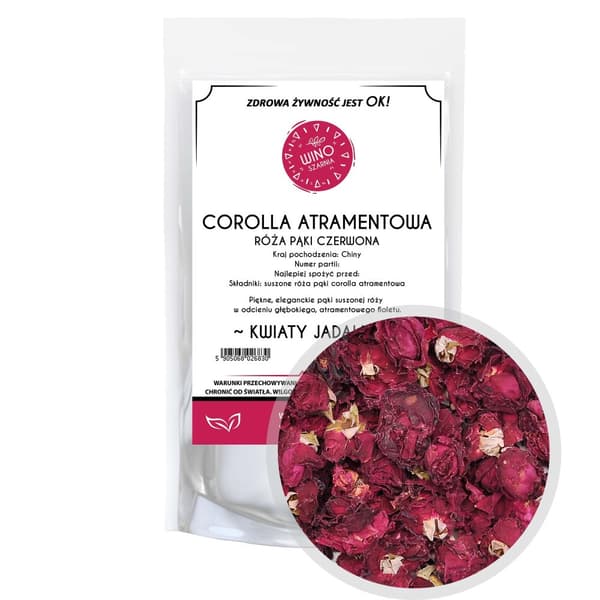 Red Rose Buds Corolla Ink - 50g ätbara blommor