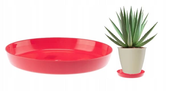 Rød plastikpottestativ til 11 cm Cristal blomsterpotte