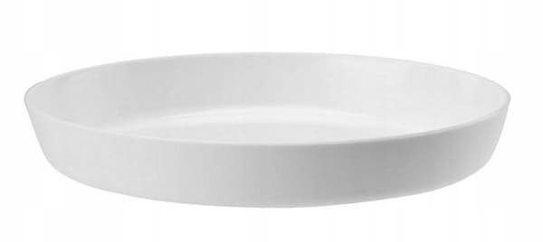 Hvid plastik urtepotteunderkop Azalea 13 cm