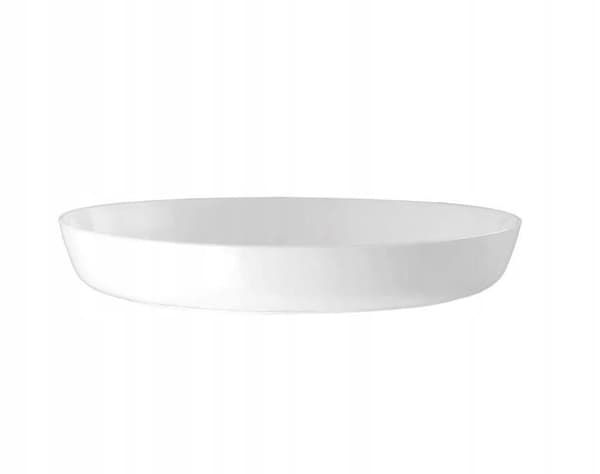 Hvid plastik urtepotteunderkop Cristal 17 cm