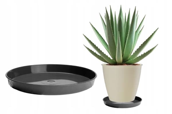 Plastik urtepottestativ 35 cm rundt grafit