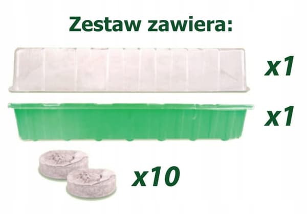 Miniväxthus och kokosnötskivor 25x12x7cm plantset