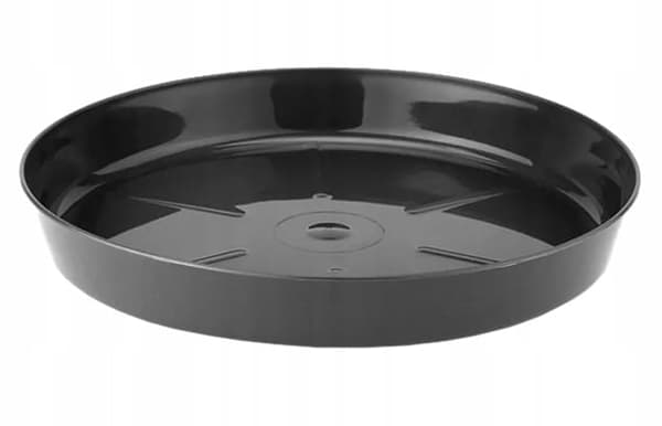 Urtepotteholder Sort 19,7x2,9 cm Plast blank
