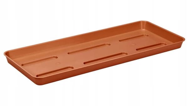 Rektangulær balkonblomsterpotteholder 40x14,5 cm terrakotta
