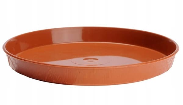 Trælignende blomsterpotteholder 17 cm rund terrakotta