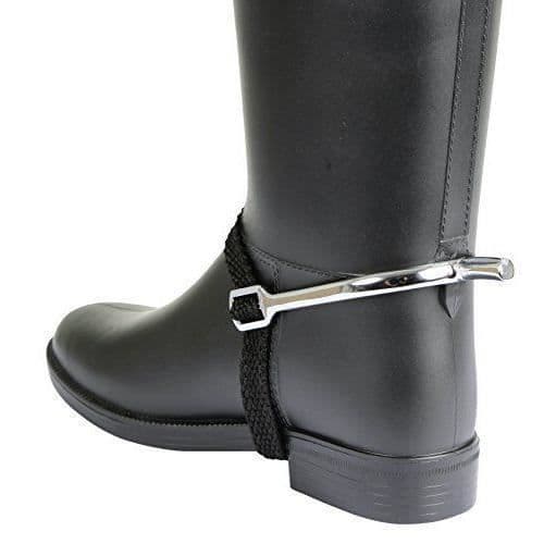 Kerbl sporre med rem för dam i par droppform för häst 25 cm - 321252