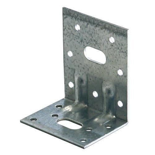 GAH-Alberts 50-pack förstärkta hörn från galvaniserat stål 50 x 77 x 64 mm tjocklek 2 mm - 335717