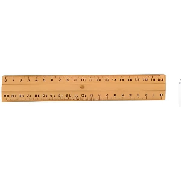 Platt linjal i naturligt trä - SAFETOOL - bredd 4 cm - certifierad PEFC