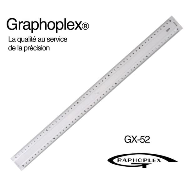 Transparent regel 2 fasetter + bulning 50 cm