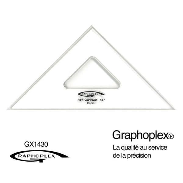 45° kvadrat 3 anti-fläckar kanter 13 cm - Graphoplex {color}