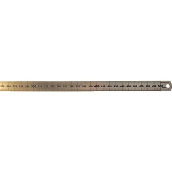 Rumold stållinjal 50 cm - 323705 rostfritt stål silverfärg