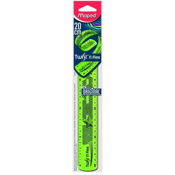 MAPED Platt linjal 20cm Twist'n'Flex GRÖN