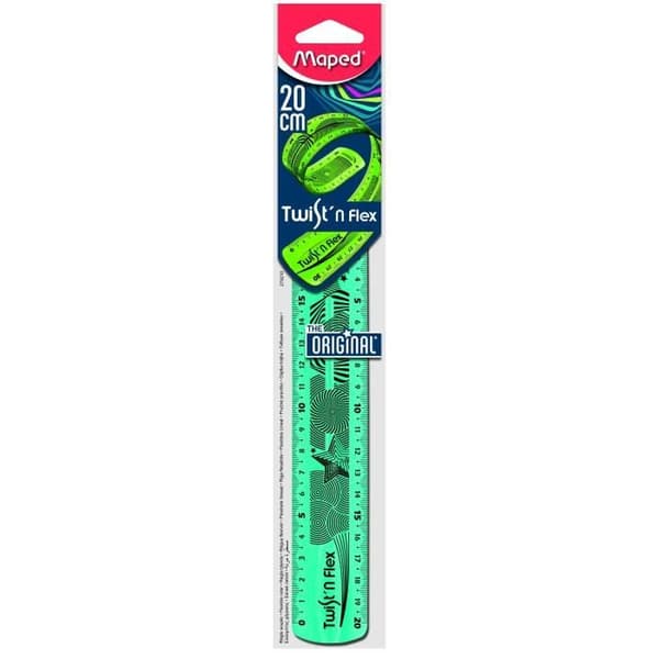 MAPED Platt linjal 20cm Twist'n'Flex GRÖN