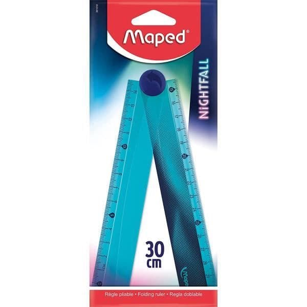 Vikbar linjal 15/30 cm - Maped - Nightfall - plast