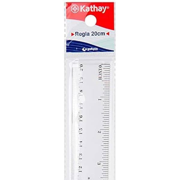 Plasträgn - Kathay - 86420100 - 20 cm - Transparent - Skolbruk