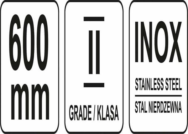 Vinkel - kompass - linjal - gradskiva - skjutmått Yato - YT-70723 - STÅLMÅTT 600mm ROSTFRI