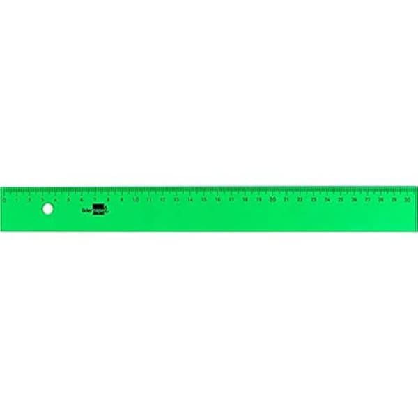 Linjal 30 cm - Liderpapel - Modell 943379 - Assorterande färger - Plast - Gradering ingraverad