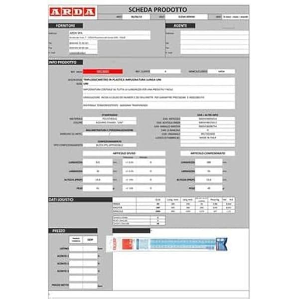 Måttstock - Triplo - Metro 30 cm - Modell 50130ss - Enfärgad - Holwarda