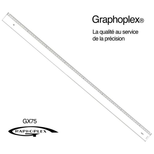 Transparent regel 1 fas + buckling 75 cm